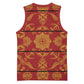 Basotho Blanket Basketball Jersey Lesotho Seanamarena Kharetsa Royal Red - African Pride