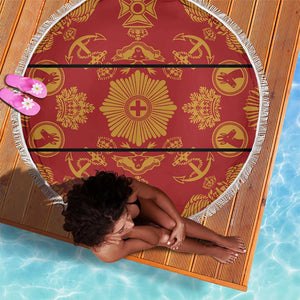 Basotho Blanket Beach Blanket Lesotho Seanamarena Kharetsa Royal Red - African Pride