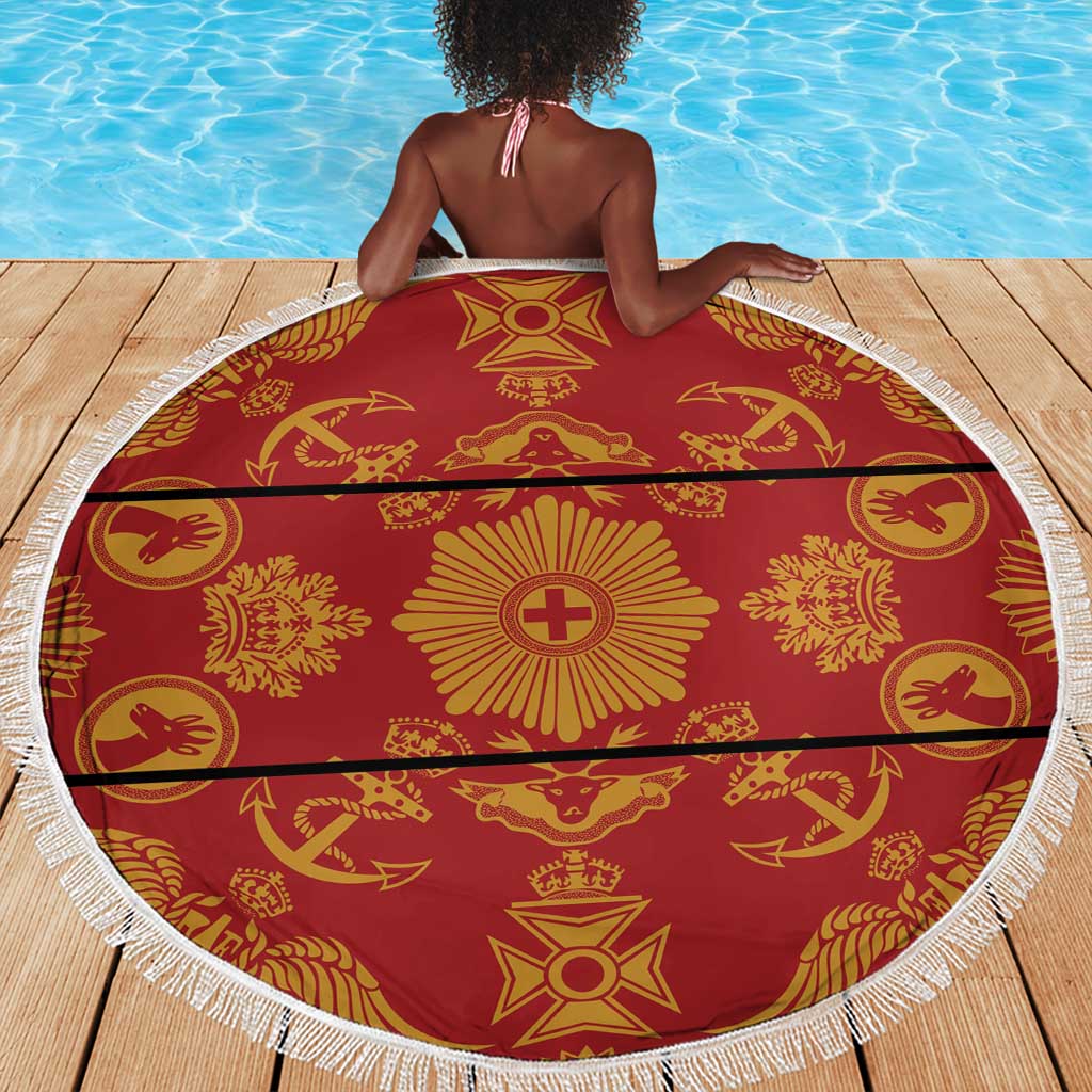 Basotho Blanket Beach Blanket Lesotho Seanamarena Kharetsa Royal Red - African Pride
