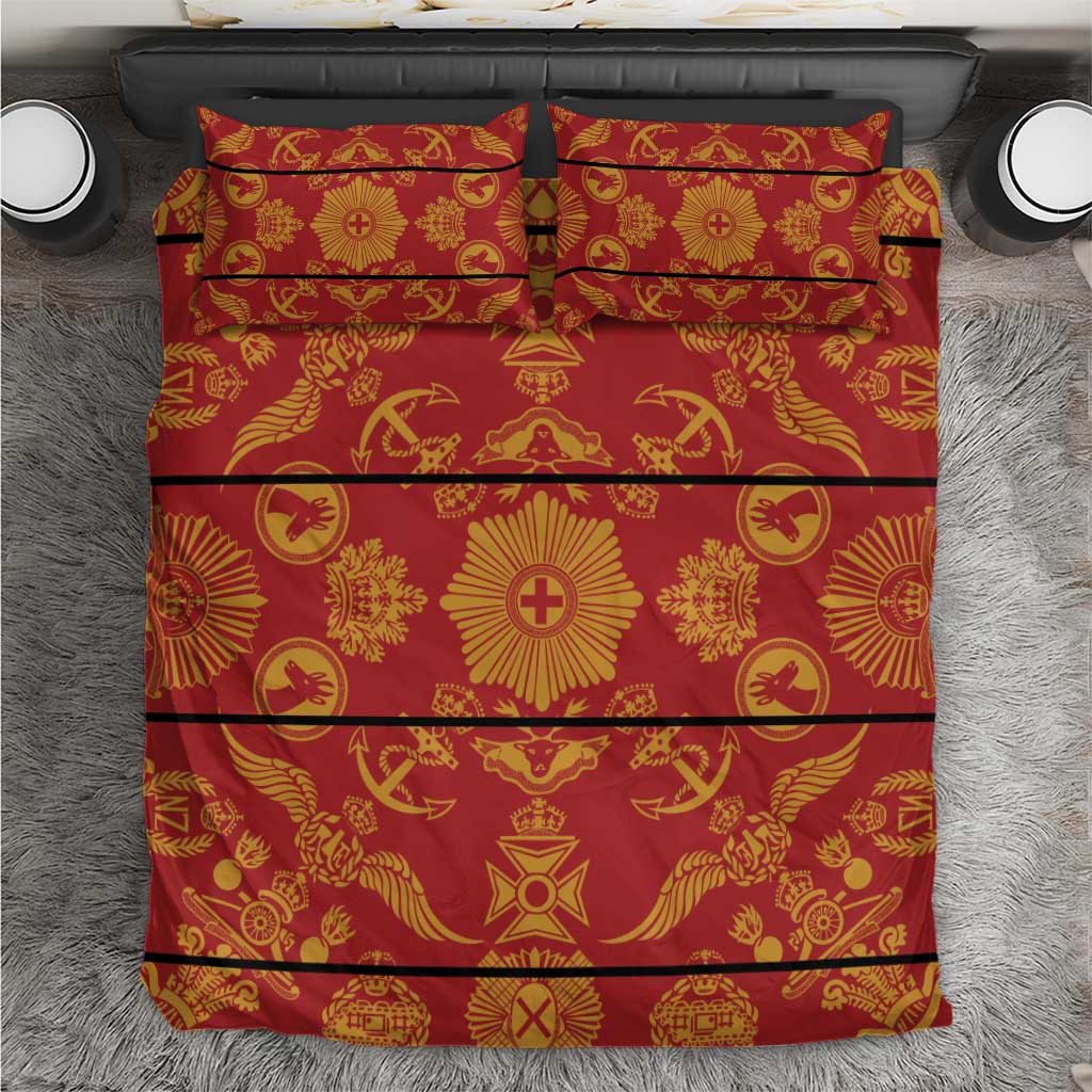 Basotho Blanket Bedding Set Lesotho Seanamarena Kharetsa Royal Red - African Pride