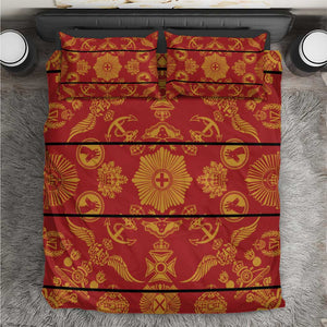 Basotho Blanket Bedding Set Lesotho Seanamarena Kharetsa Royal Red - African Pride