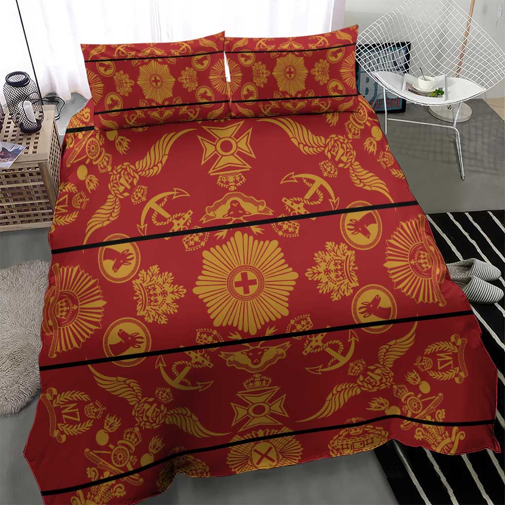 Basotho Blanket Bedding Set Lesotho Seanamarena Kharetsa Royal Red - African Pride