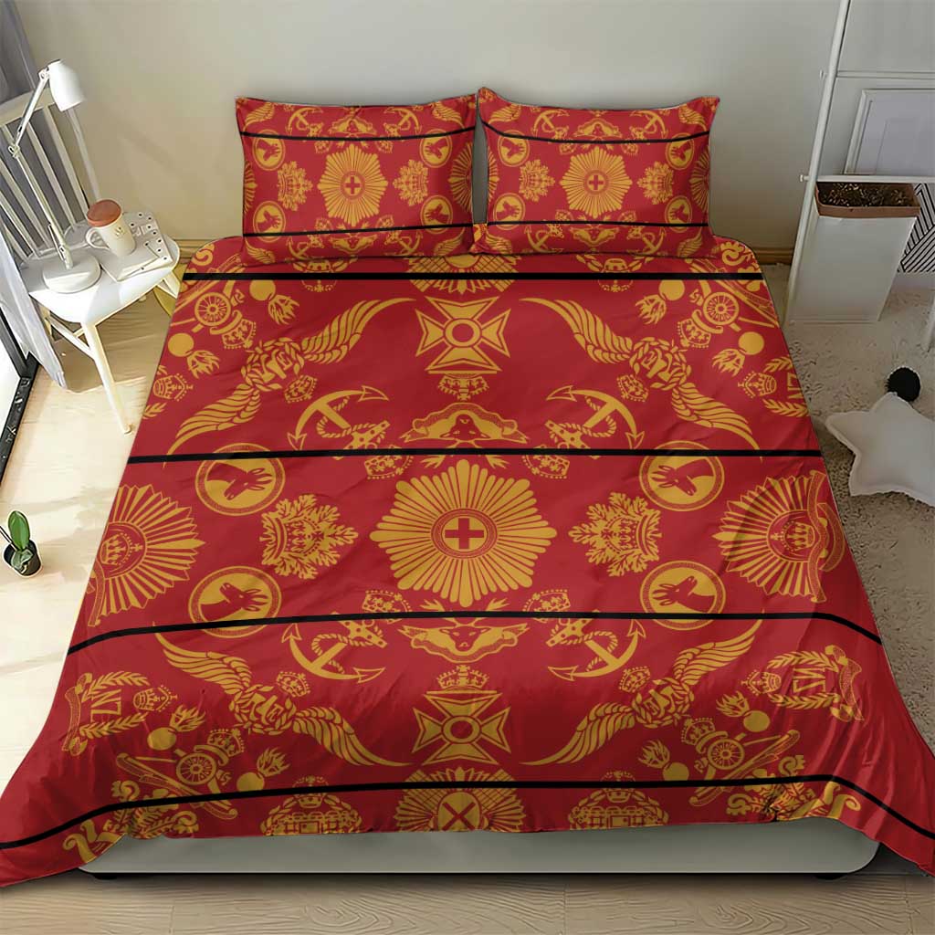 Basotho Blanket Bedding Set Lesotho Seanamarena Kharetsa Royal Red - African Pride