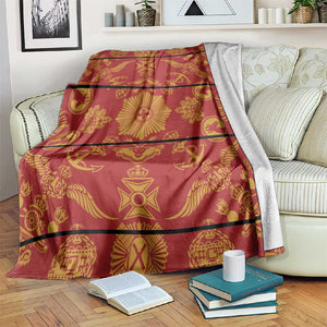 Basotho Blanket Blanket Lesotho Seanamarena Kharetsa Royal Red - African Pride