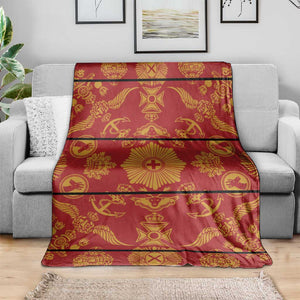 Basotho Blanket Blanket Lesotho Seanamarena Kharetsa Royal Red - African Pride