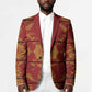 Lesotho Seanamarena Kharetsa Royal Red Blazer Basotho Traditional Blanket Style