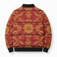 Lesotho Seanamarena Kharetsa Royal Red Bomber Puffer Jacket Basotho Traditional Blanket Style
