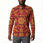 Lesotho Seanamarena Kharetsa Royal Red Button Sweatshirt Basotho Traditional Blanket Style