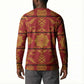 Lesotho Seanamarena Kharetsa Royal Red Button Sweatshirt Basotho Traditional Blanket Style