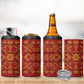 Basotho Blanket 4 in 1 Can Cooler Tumbler Lesotho Seanamarena Kharetsa Royal Red - African Pride