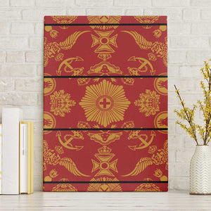 Basotho Blanket Canvas Wall Art Lesotho Seanamarena Kharetsa Royal Red - African Pride