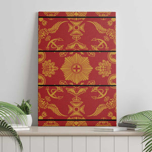 Basotho Blanket Canvas Wall Art Lesotho Seanamarena Kharetsa Royal Red - African Pride