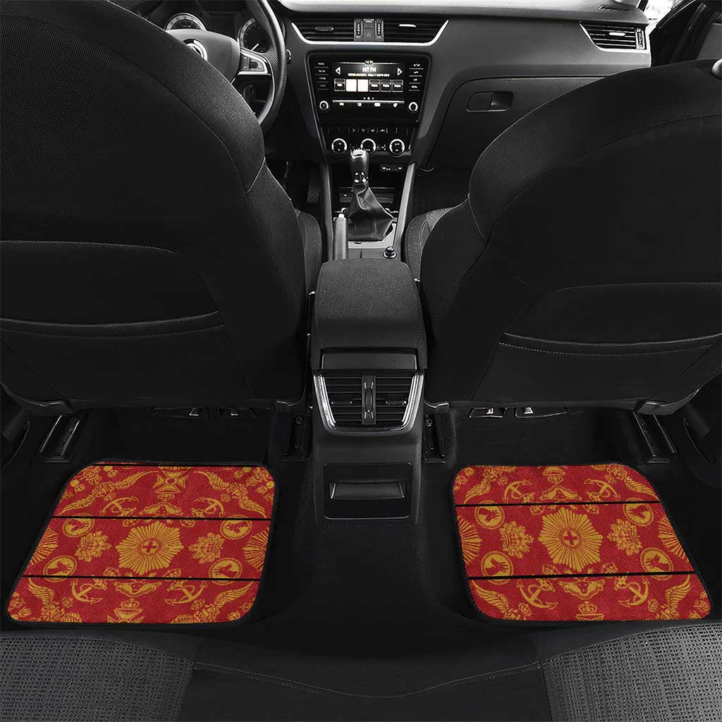 Basotho Blanket Car Mats Lesotho Seanamarena Kharetsa Royal Red - African Pride