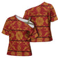 Lesotho Seanamarena Kharetsa Royal Red Cross Shoulder Shirt Basotho Traditional Blanket Style