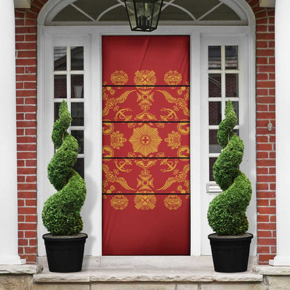 Lesotho Seanamarena Kharetsa Royal Red Door Cover Basotho Traditional Blanket Style