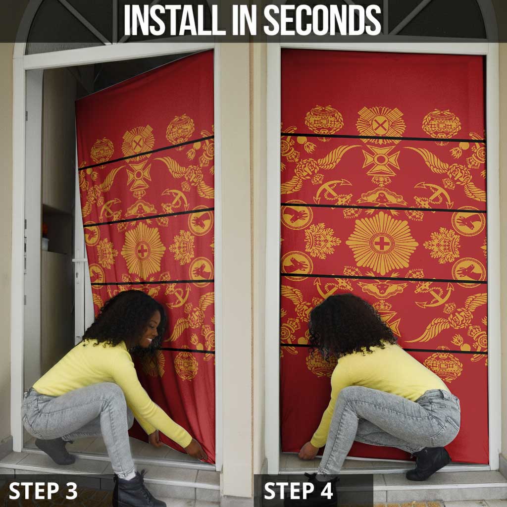 Lesotho Seanamarena Kharetsa Royal Red Door Cover Basotho Traditional Blanket Style