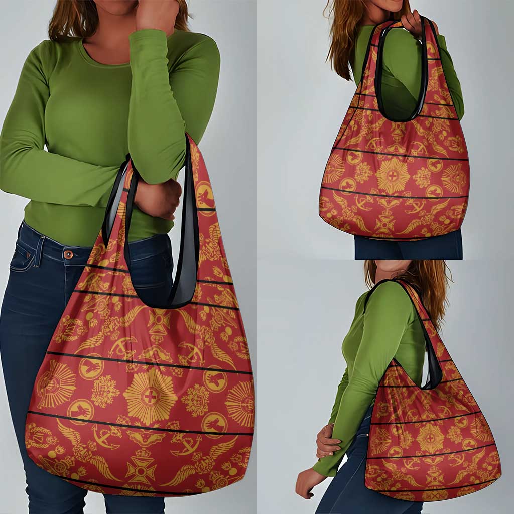 Basotho Blanket Grocery Bag Lesotho Seanamarena Kharetsa Royal Red - African Pride