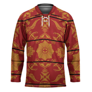 Lesotho Seanamarena Kharetsa Royal Red Hockey Jersey Basotho Traditional Blanket Style