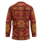 Lesotho Seanamarena Kharetsa Royal Red Hockey Jersey Basotho Traditional Blanket Style