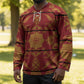 Lesotho Seanamarena Kharetsa Royal Red Hockey Jersey Basotho Traditional Blanket Style