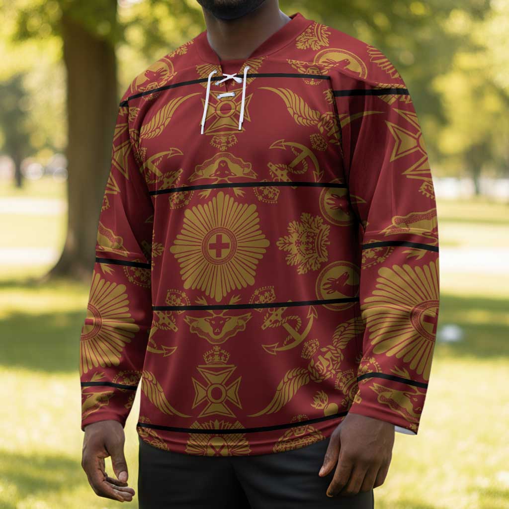 Lesotho Seanamarena Kharetsa Royal Red Hockey Jersey Basotho Traditional Blanket Style