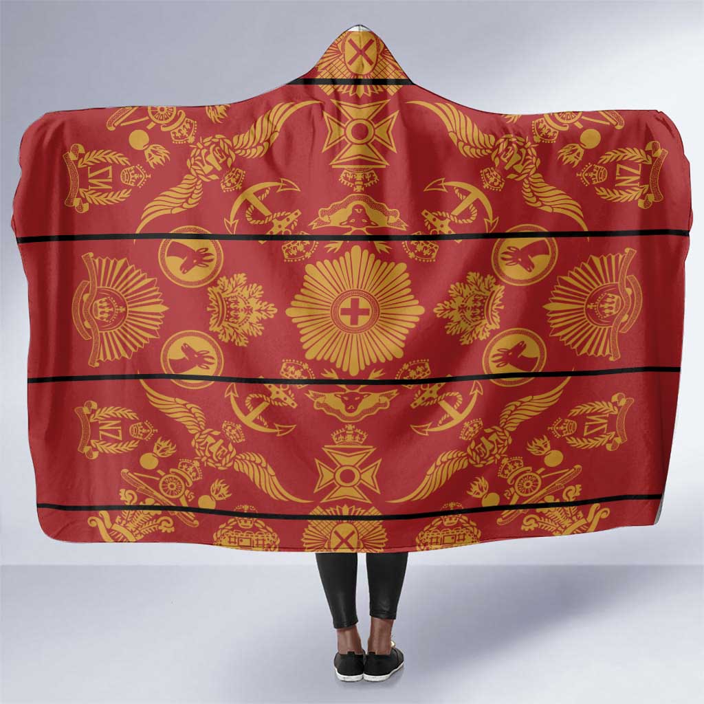 Basotho Blanket Hooded Blanket Lesotho Seanamarena Kharetsa Royal Red - African Pride