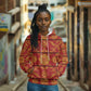 Basotho Blanket Hoodie Lesotho Seanamarena Kharetsa Royal Red - African Pride