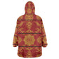 Basotho Blanket Kid Wearable Blanket Hoodie Lesotho Seanamarena Kharetsa Royal Red - African Pride