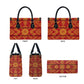 Lesotho Seanamarena Kharetsa Royal Red Leather Bag Basotho Traditional Blanket Style