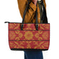 Basotho Blanket Leather Tote Bag Lesotho Seanamarena Kharetsa Royal Red - African Pride