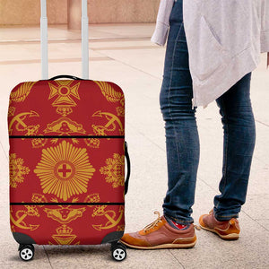 Basotho Blanket Luggage Cover Lesotho Seanamarena Kharetsa Royal Red - African Pride