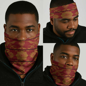 Basotho Blanket Neck Gaiter Lesotho Seanamarena Kharetsa Royal Red - African Pride
