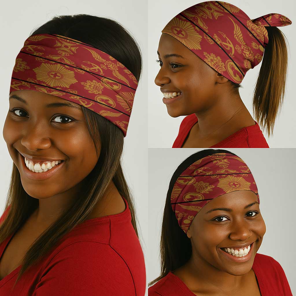 Basotho Blanket Neck Gaiter Lesotho Seanamarena Kharetsa Royal Red - African Pride