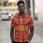 Basotho Blanket Polo Shirt Lesotho Seanamarena Kharetsa Royal Red - African Pride