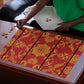 Lesotho Seanamarena Kharetsa Royal Red Puzzle Basotho Traditional Blanket Style
