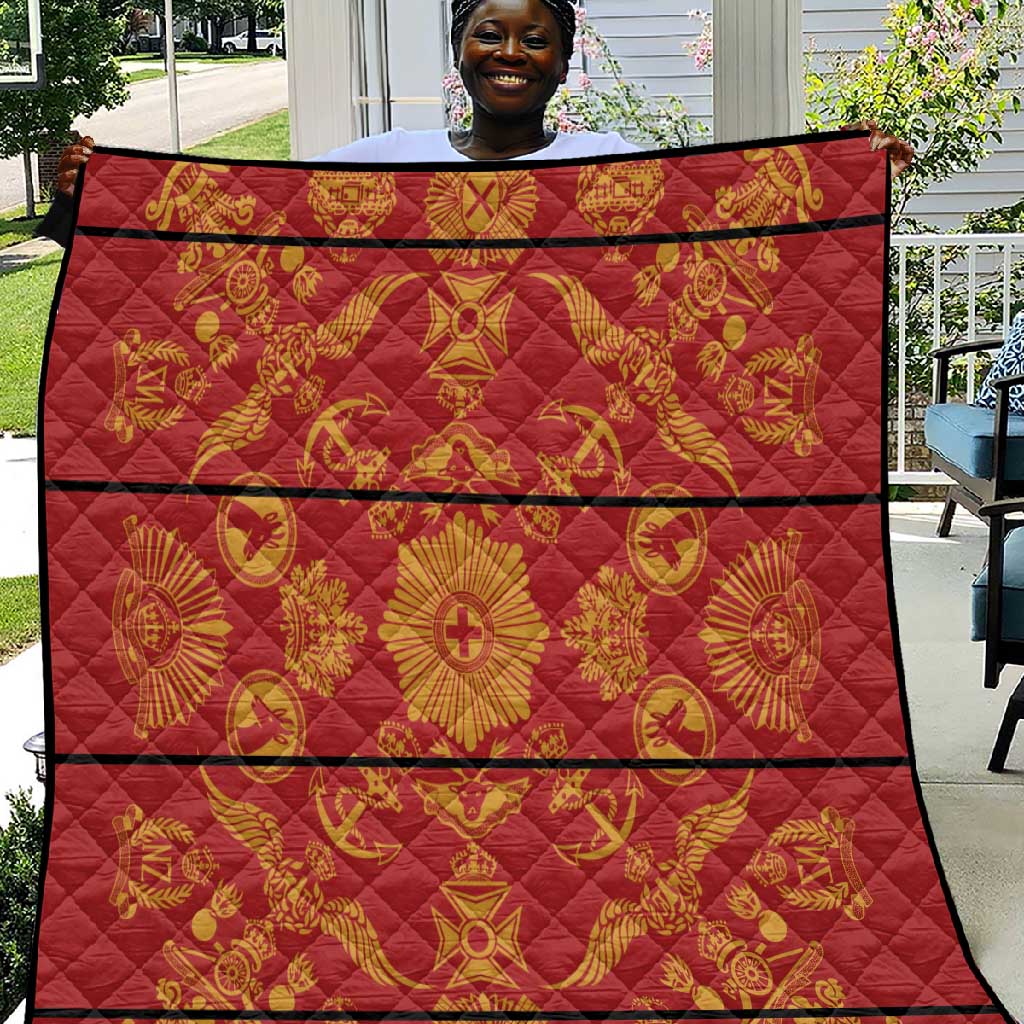 Basotho Blanket Quilt Lesotho Seanamarena Kharetsa Royal Red - African Pride