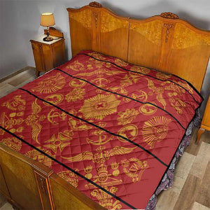 Basotho Blanket Quilt Lesotho Seanamarena Kharetsa Royal Red - African Pride