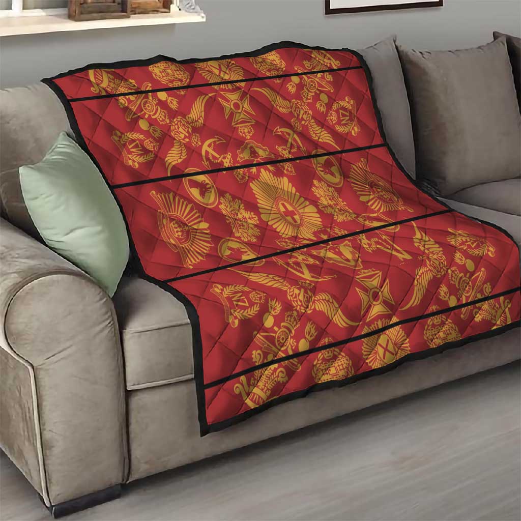 Basotho Blanket Quilt Lesotho Seanamarena Kharetsa Royal Red - African Pride