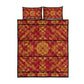 Basotho Blanket Quilt Bed Set Lesotho Seanamarena Kharetsa Royal Red - African Pride