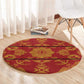 Basotho Blanket Round Carpet Lesotho Seanamarena Kharetsa Royal Red - African Pride