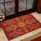 Basotho Blanket Rubber Doormat Lesotho Seanamarena Kharetsa Royal Red - African Pride