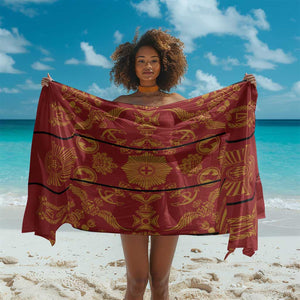 Basotho Blanket Sarong Lesotho Seanamarena Kharetsa Royal Red - African Pride