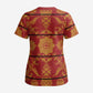 Lesotho Seanamarena Kharetsa Royal Red Scrub Top Basotho Traditional Blanket Style - African Pride