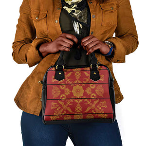 Basotho Blanket Shoulder Handbag Lesotho Seanamarena Kharetsa Royal Red - African Pride
