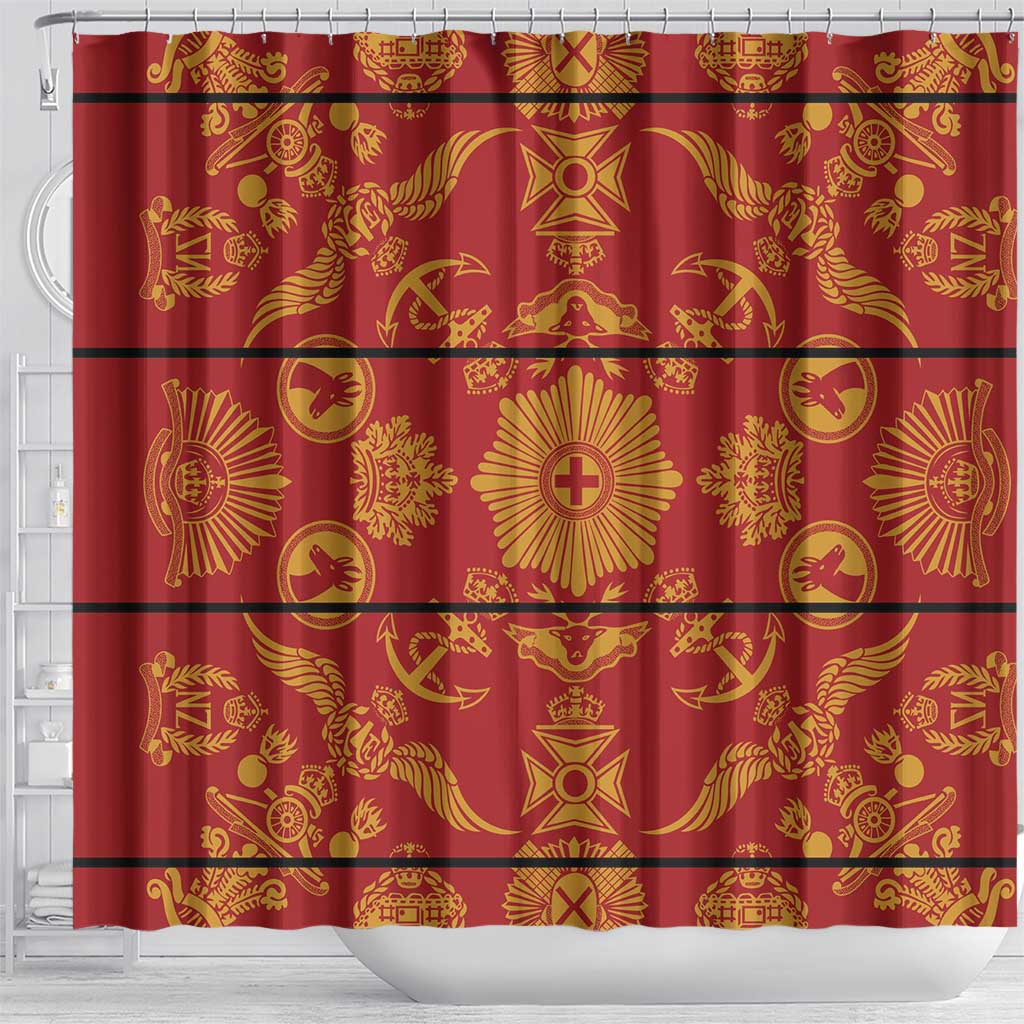 Basotho Blanket Shower Curtain Lesotho Seanamarena Kharetsa Royal Red - African Pride