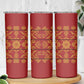 Basotho Blanket Skinny Tumbler Lesotho Seanamarena Kharetsa Royal Red - African Pride