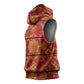 Basotho Blanket Sleeveless Hoodie Lesotho Seanamarena Kharetsa Royal Red - African Pride