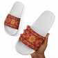 Lesotho Seanamarena Kharetsa Royal Red Slide Sandals Basotho Traditional Blanket Style