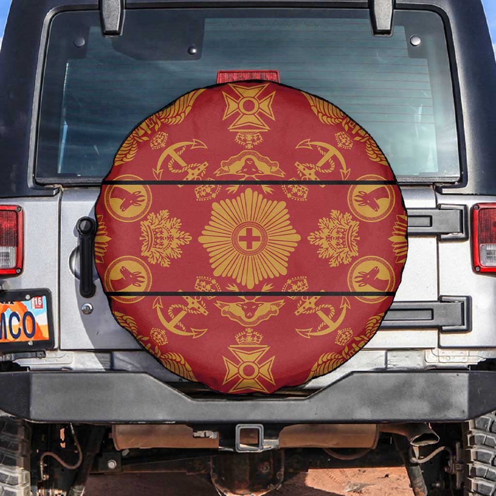 Basotho Blanket Spare Tire Cover Lesotho Seanamarena Kharetsa Royal Red - African Pride