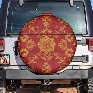 Basotho Blanket Spare Tire Cover Lesotho Seanamarena Kharetsa Royal Red - African Pride